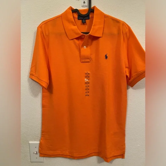 Polo by Ralph Lauren Boy’s Orange Polo Shirt - Picture 5 of 7